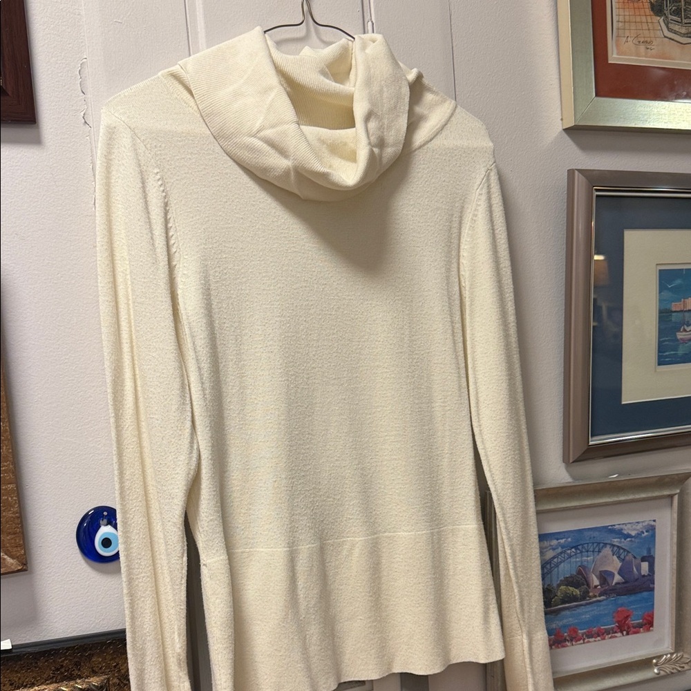 INC International Concepts Soft Cream Turtleneck Sweater
